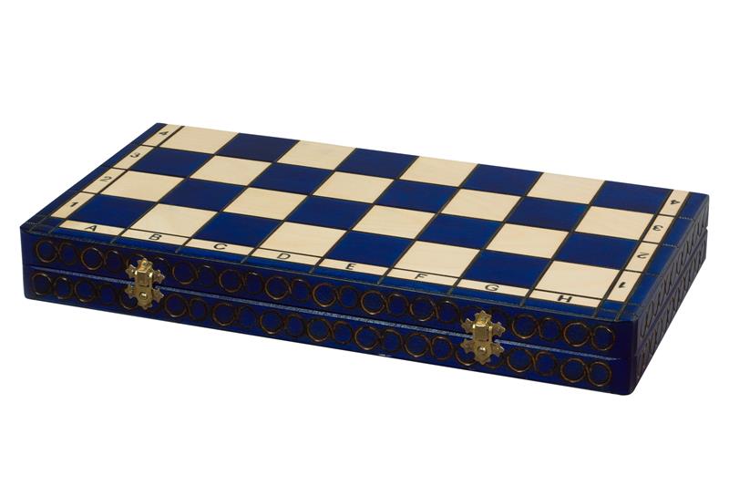 KING'S - didelis BLUE - su dėklu figūroms šachmatų rinkinys