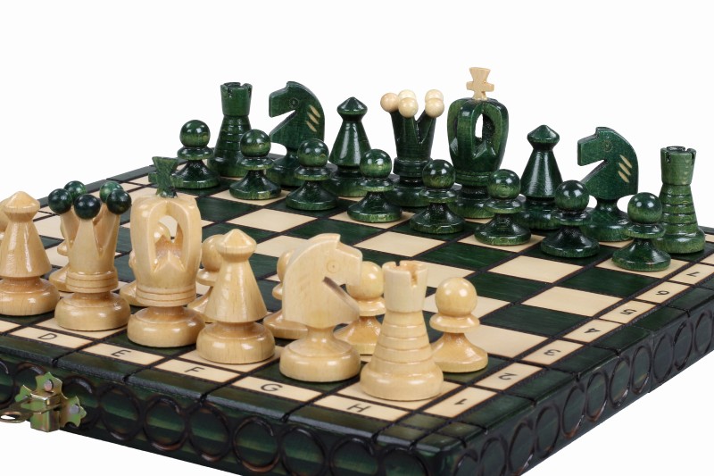 KING'S - mažas GREEN šachmatų rinkinys