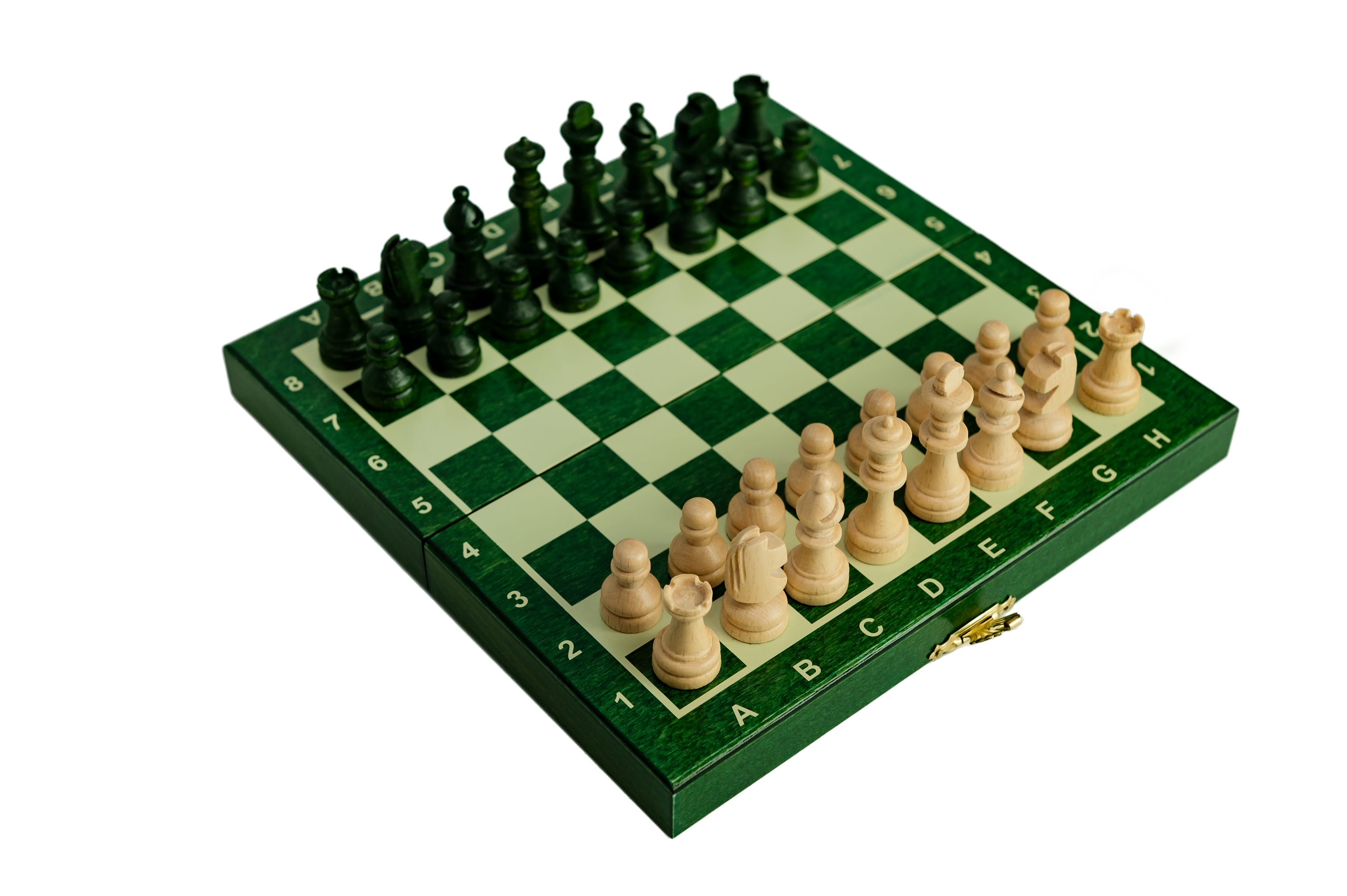 Wooden School Chess Mini - Green