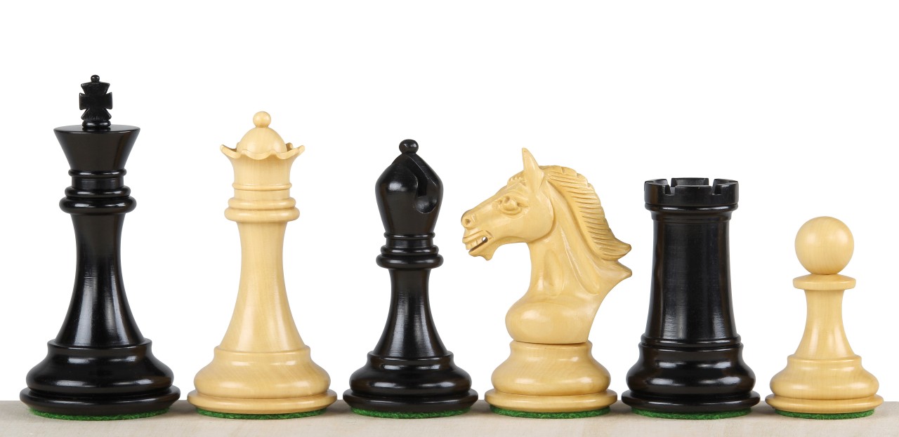 DERBY KNIGHT EBONY 4" šachmatų figūros