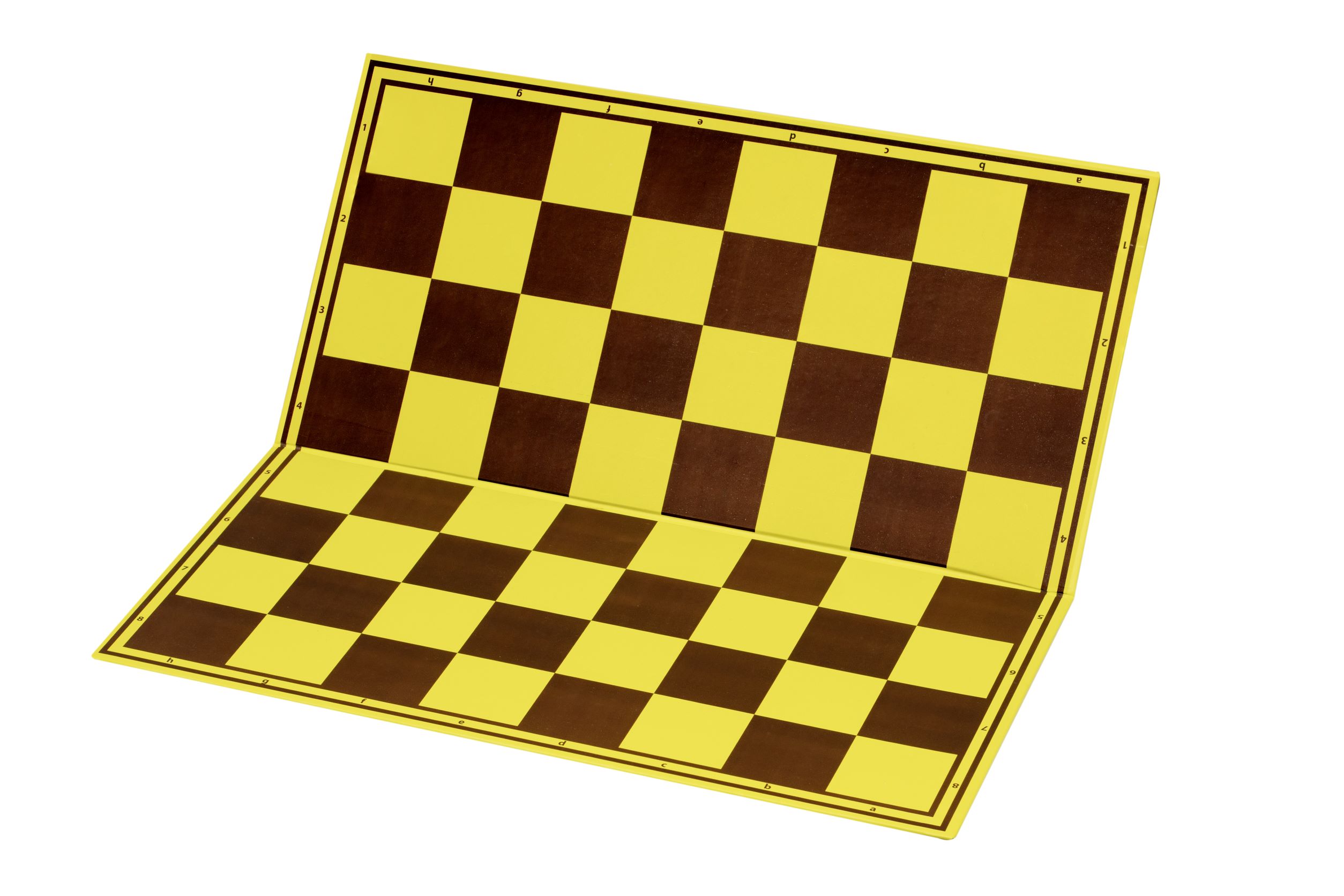 Sunrise Chess & Games Cardboard šachmatų lenta yellow/brown, mat, brown rev.