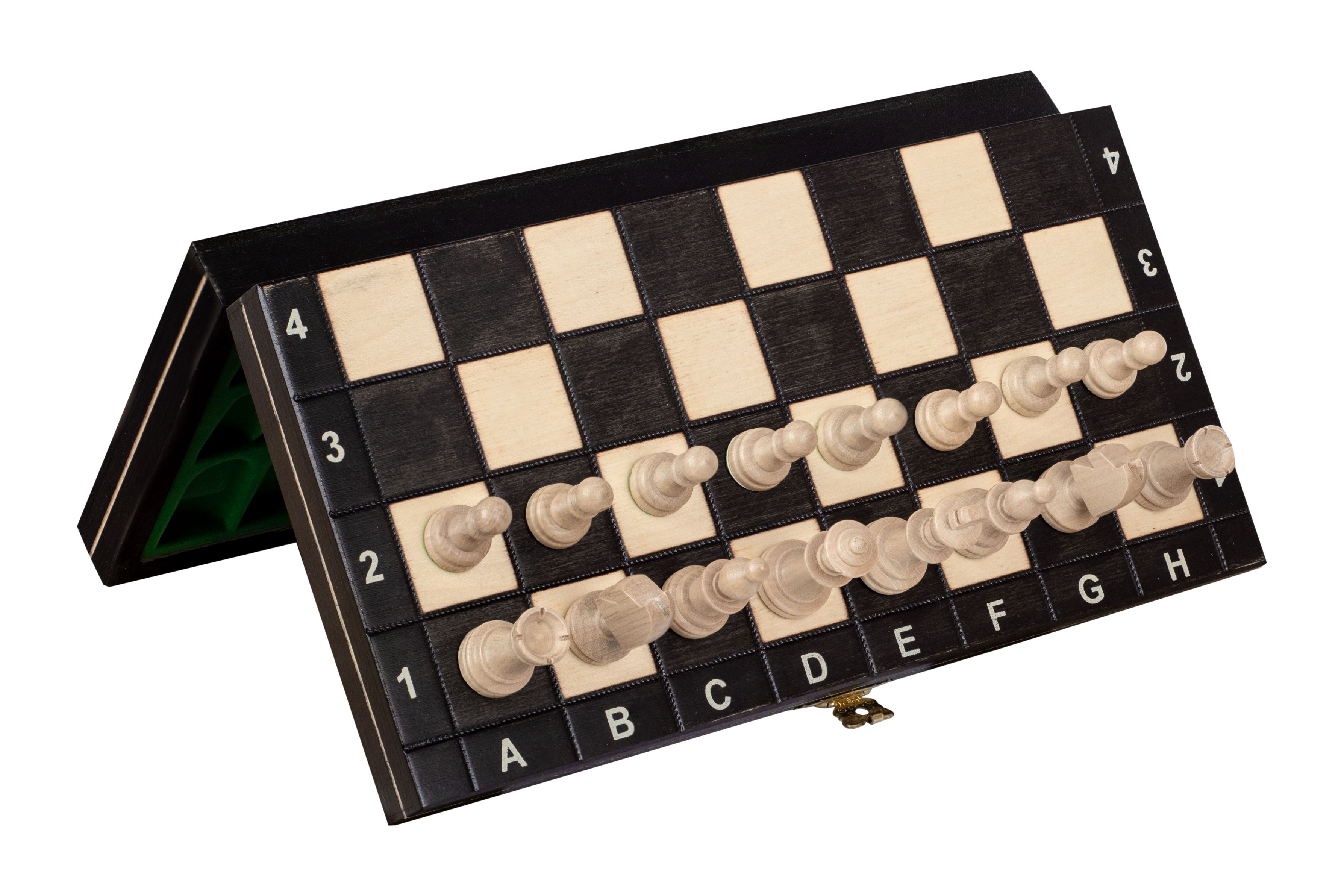 Black Wooden Magnetic šachmatų rinkinys (27 cm)