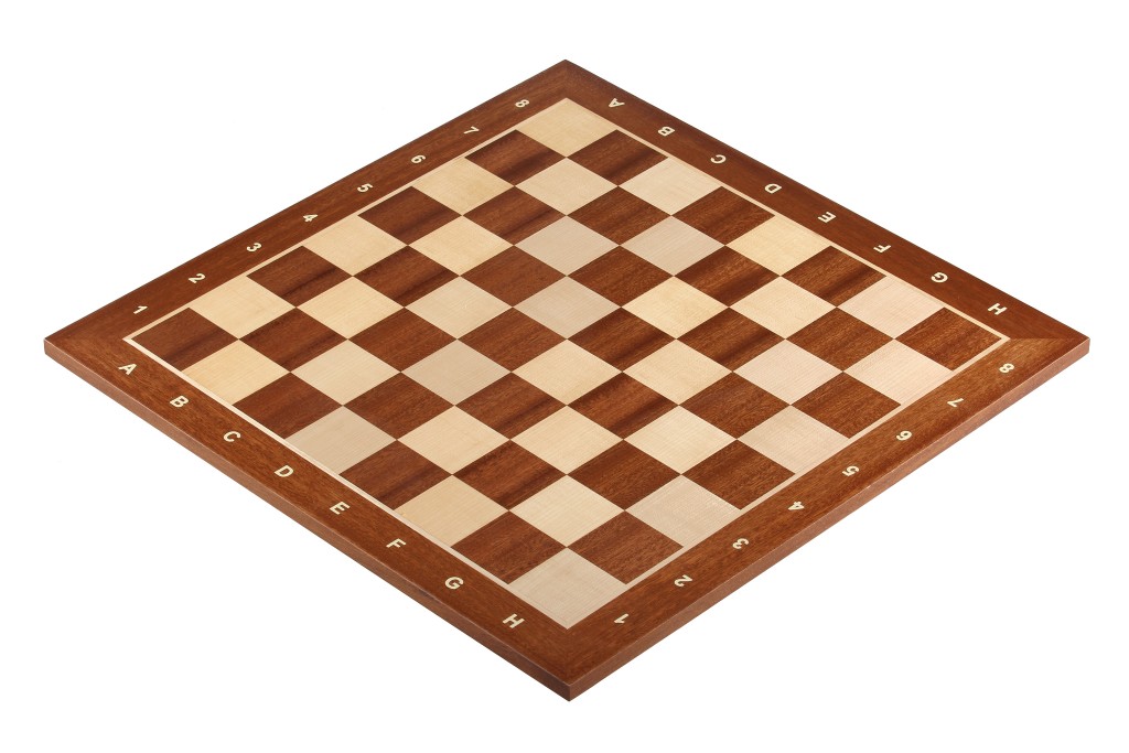 šachmatų lenta 38mm square - SAPELE/MAPLE NOTATION