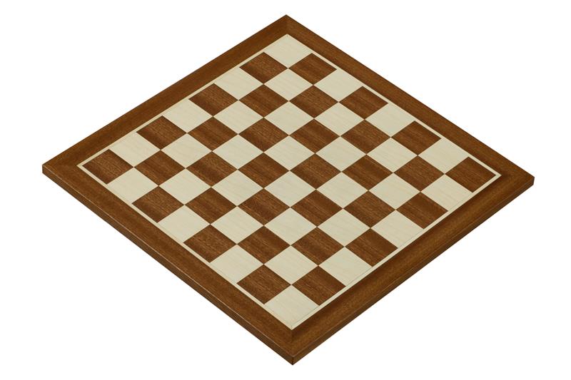 Wooden šachmatų lenta 38 mm (without notation) mahogany/sycamore