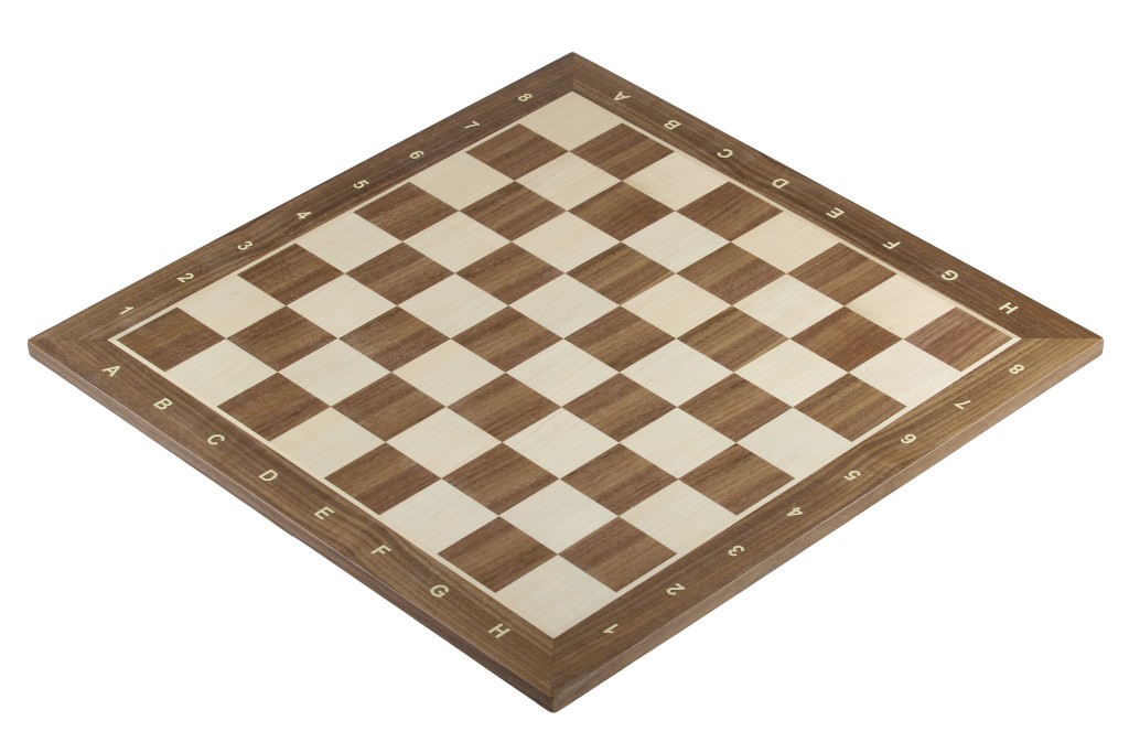 šachmatų lenta No. 4 (su koordinatėmis) walnut/maple
