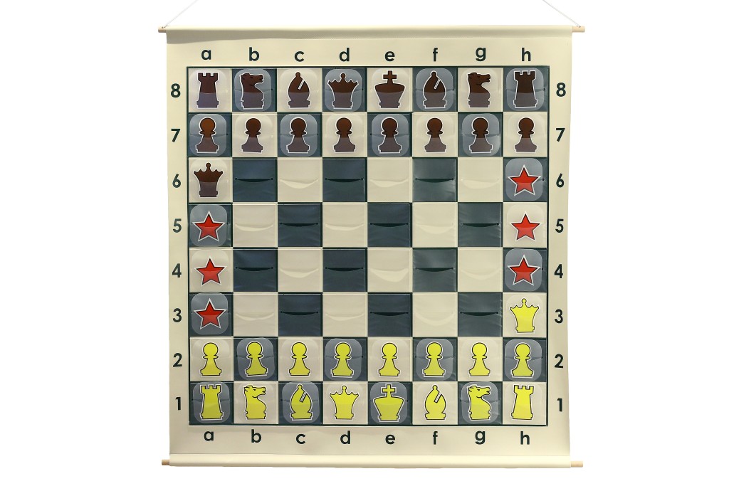 Slotted Roll-up Demonstration šachmatų rinkinys 36" (91 cm) - board + pieces + bag