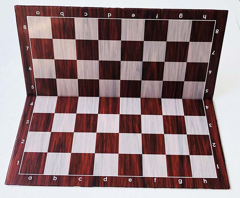 Plastic sulankstomas šachmatų lenta No. 6 (57 mm field) - Wood imitation
