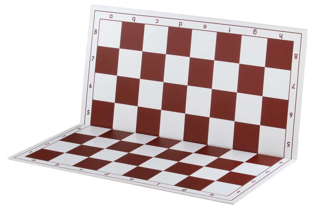 Plastic šachmatų lenta, sulankstomas, white/red, 58 mm square
