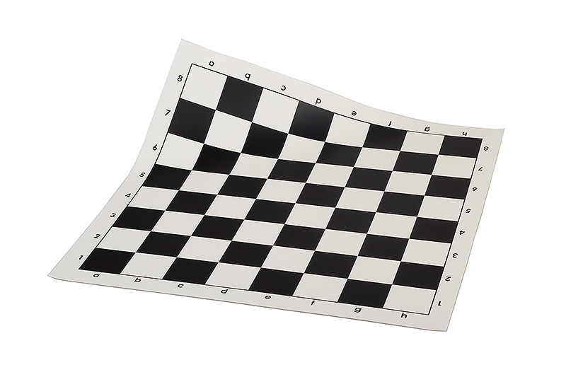 Vinyl roll-up šachmatų lenta, white/black