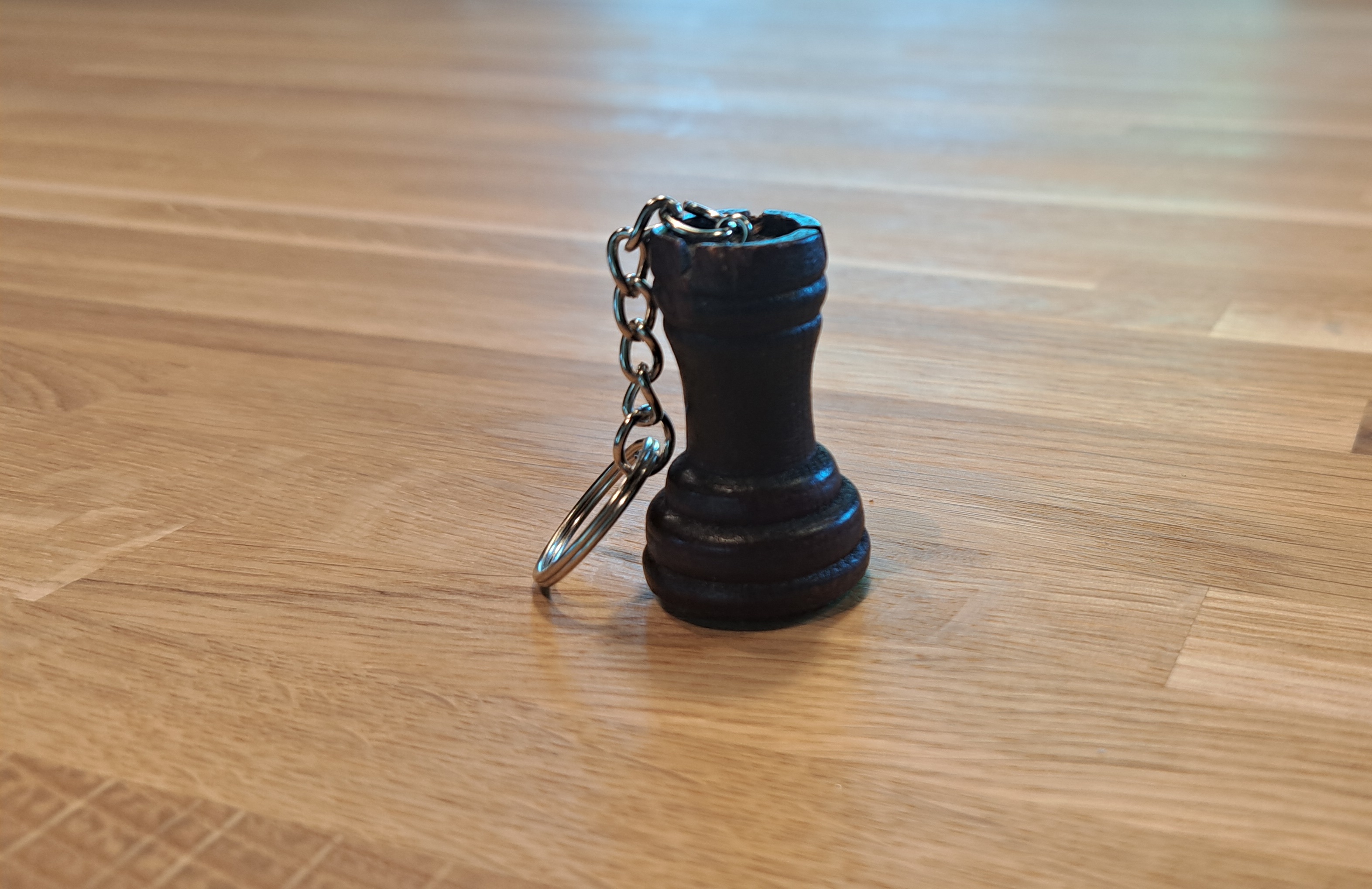 Black ROOK raktų pakabukas