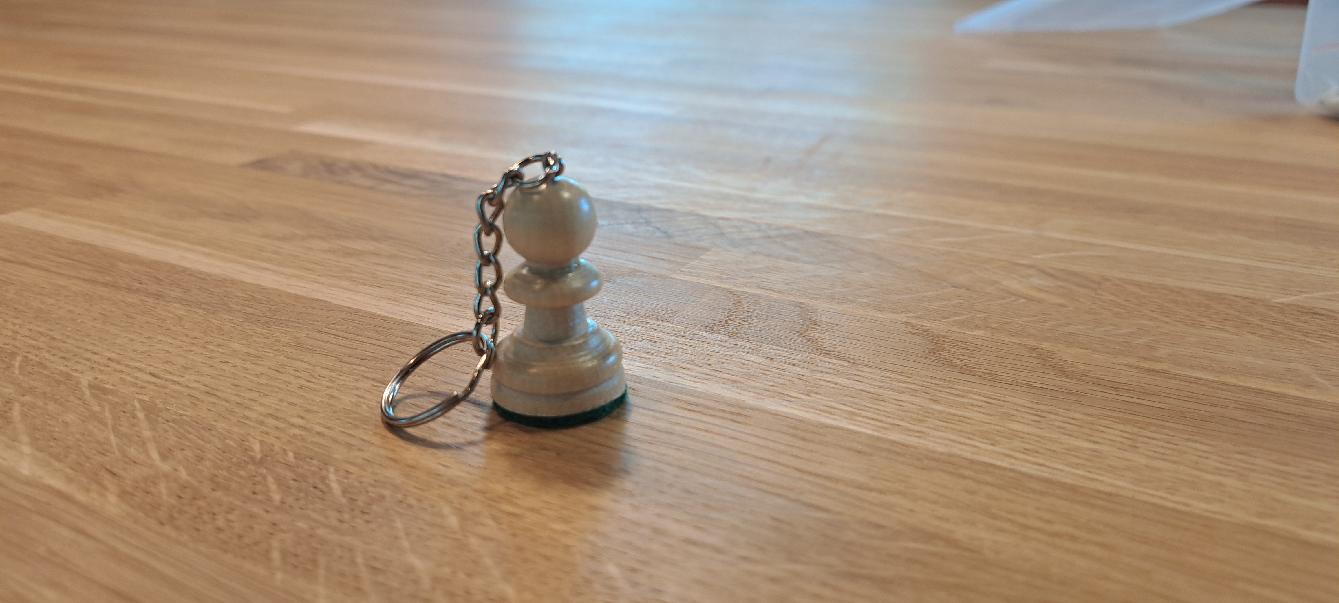 White PAWN raktų pakabukas